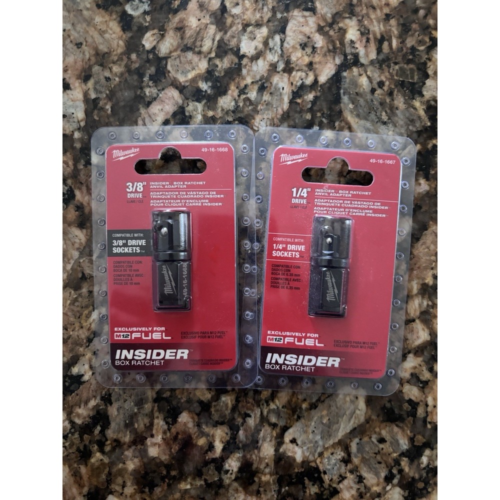 Milwaukee Tool 49-16-1667 INSIDER Box Ratchet 1/4" & 3/8 Anvil Adapter